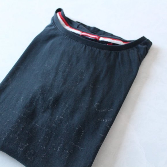 Superdry Navy Blue Track & Field Tee T-Shirt Boyfriend Fit Women's Size Medium - Picture 6 of 8